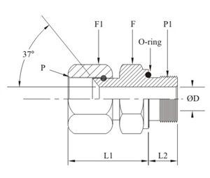 Male Connector Swivel Nut And O Ring Sae Thread