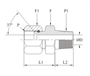 Male Connector Swivel Nut Bsp Taper Thread