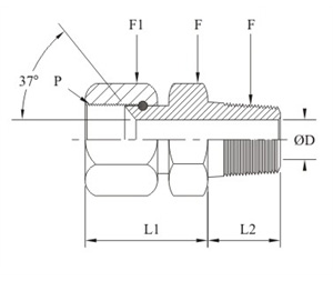 Male Connector Swivel Nut Npt Thread