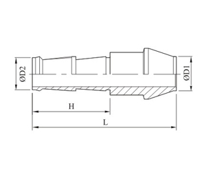 Hose To Port Connector For Fractional Tuber Drawing