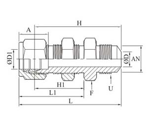 Tube To An Bulkhead Union Drawing