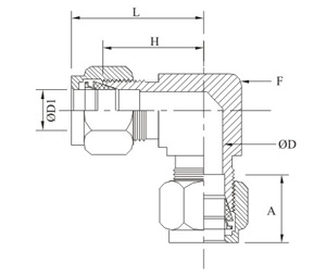 Union Elbow Drawing