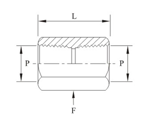 Hex-coupling-10k-f Drawing