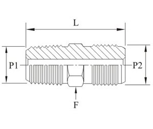 Hex Nipples 10k Npt Jic Drawing