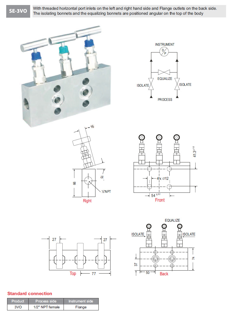 Three Valve Manifolds SE-3VO