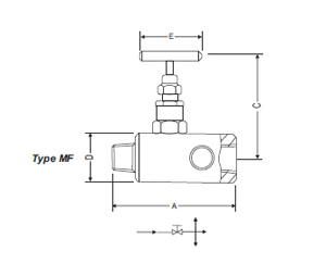 Needle Valve SE-MGT Drawing