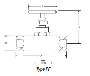 Needle Valve SENV4 Drawing