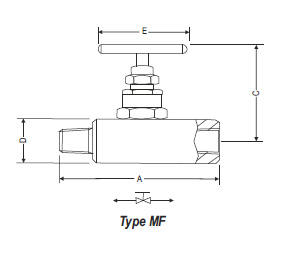 Needle Valve SENV4 Drawing