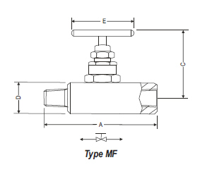 Needle Valve SERPV Drawing